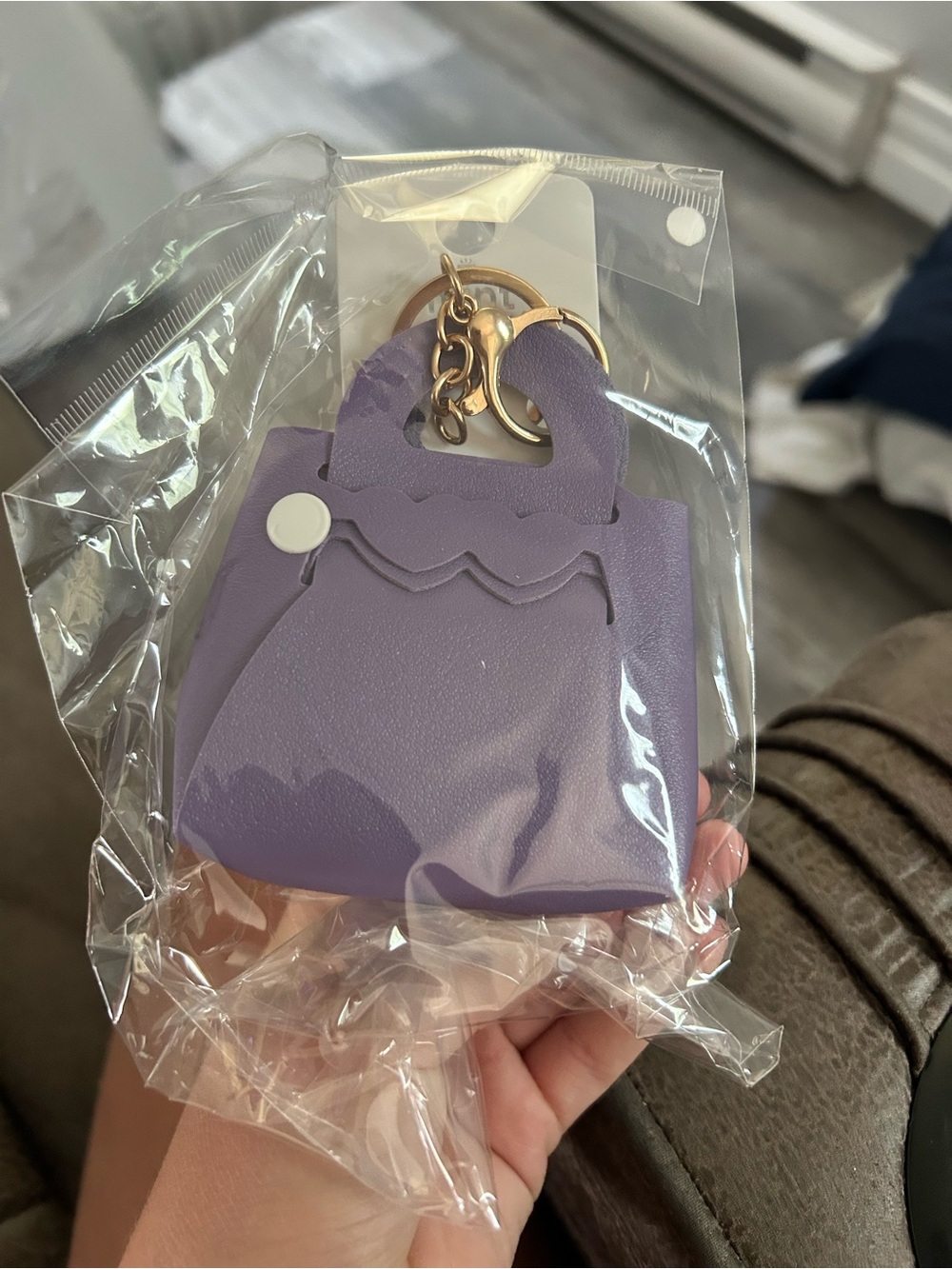 4/$50 Purple Mini Purse Keychain - Unbranded store ear phones